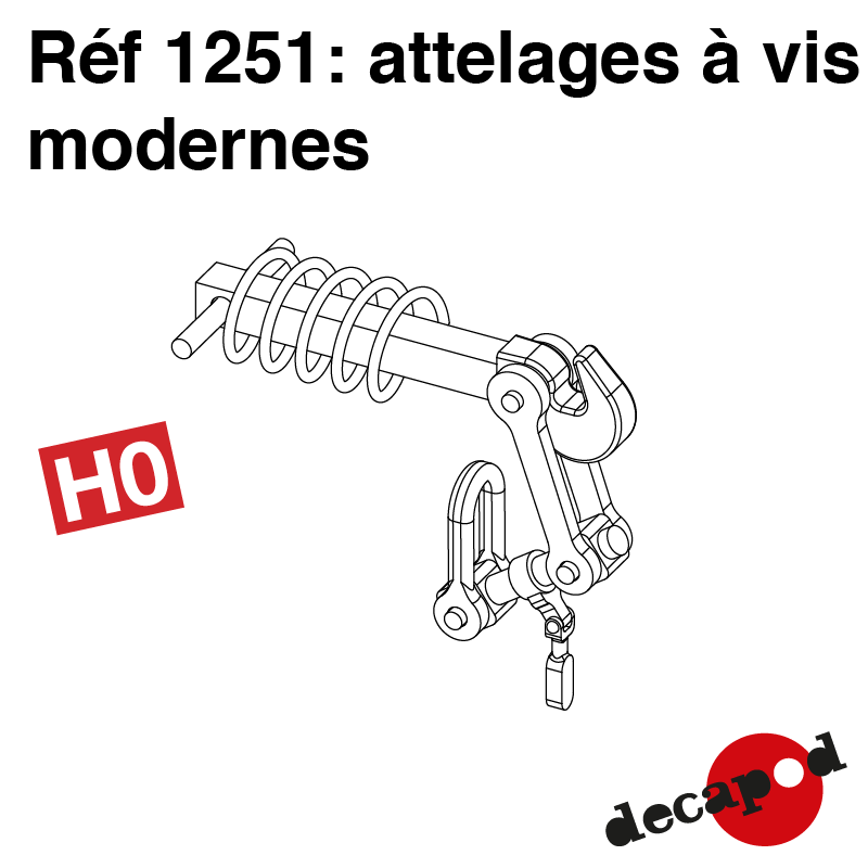 Modern screw couplings H0 Decapod 1251 - Maketis