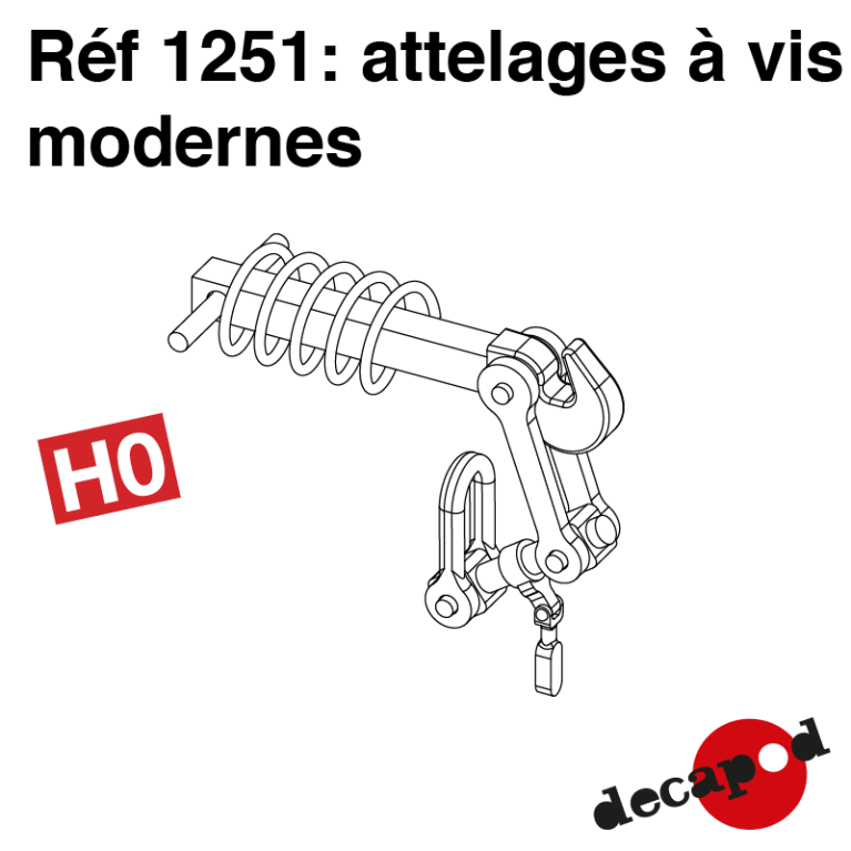 Modern screw couplings H0 Decapod 1251 - Maketis Modern screw couplings H0 Decapod 1251 - Maketis