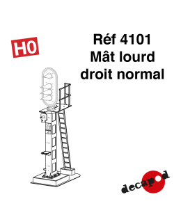 Normal straight heavy mast H0 Decapod 4101 - Maketis