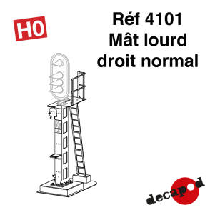 Normaler gerader schwerer Mast H0 Decapod 4101 - Maketis