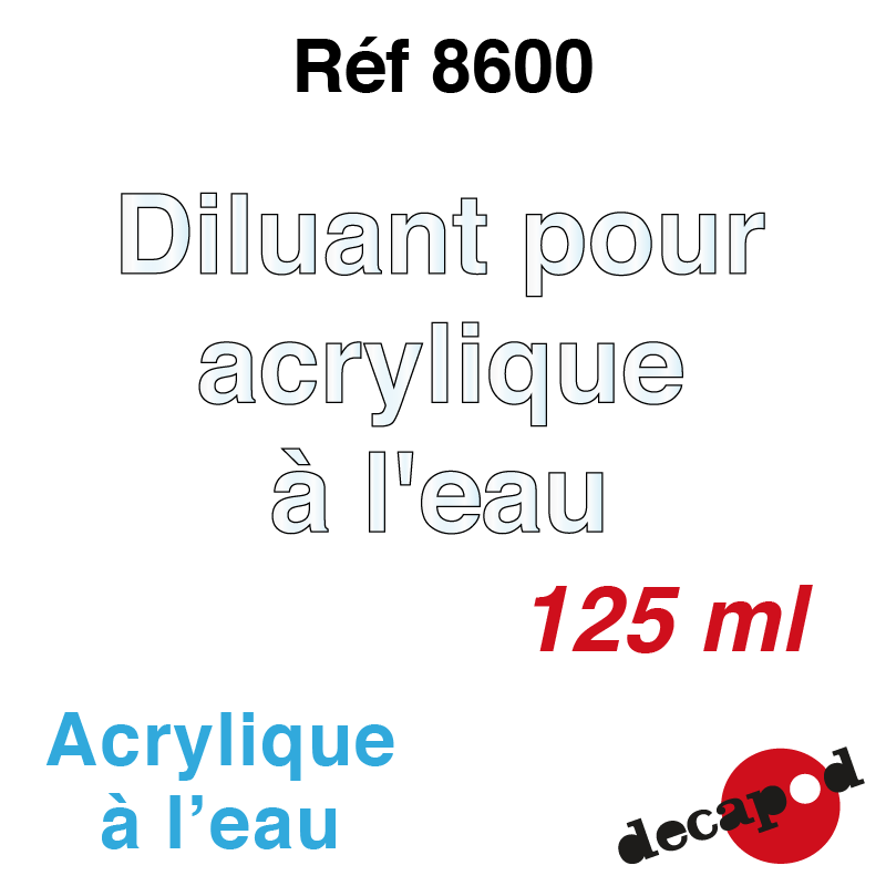 Diluant acrylique à l'eau Decapod 8600 - Maketis