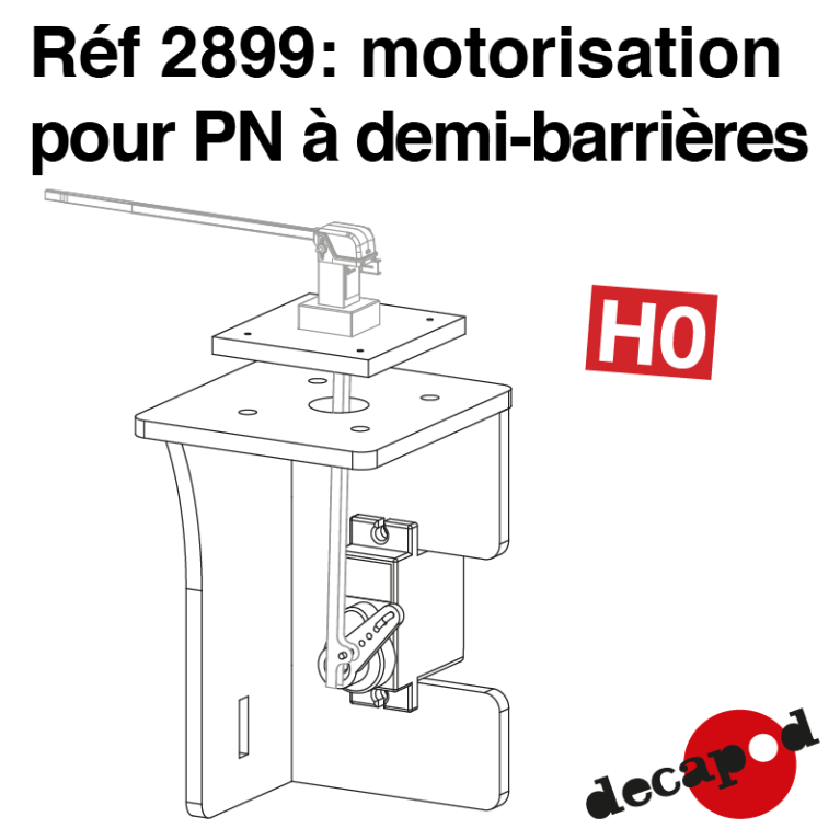 Motorisation for half-barrier railway crossings H0 Decapod 2899 - Maketis Motorisation for half-barrier railway crossings H0 Decapod 2899 - Maketis