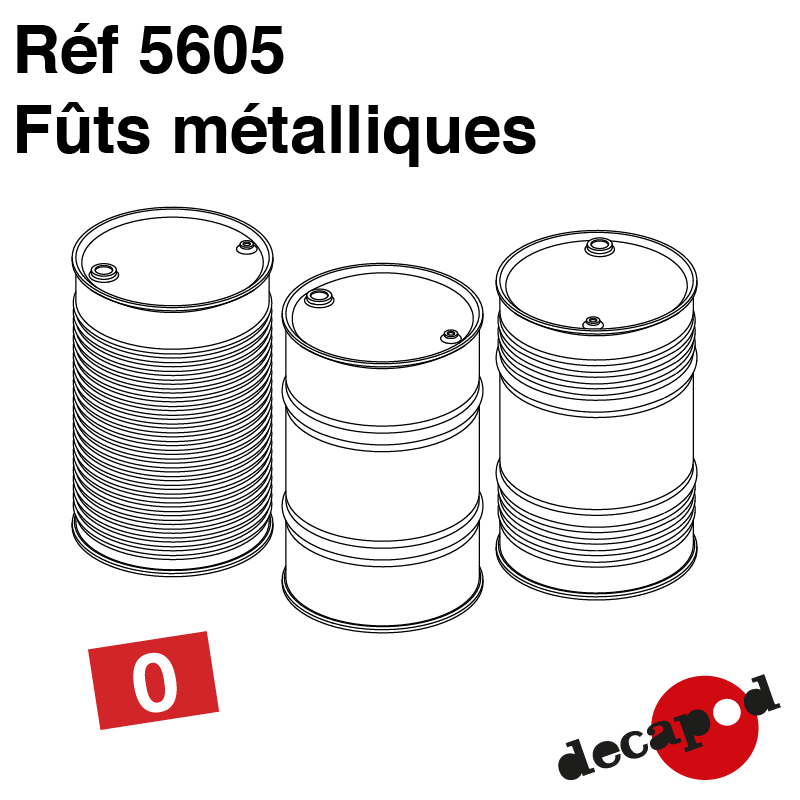 Metal barrels (4 pcs) 0 Decapod 5605 - Maketis