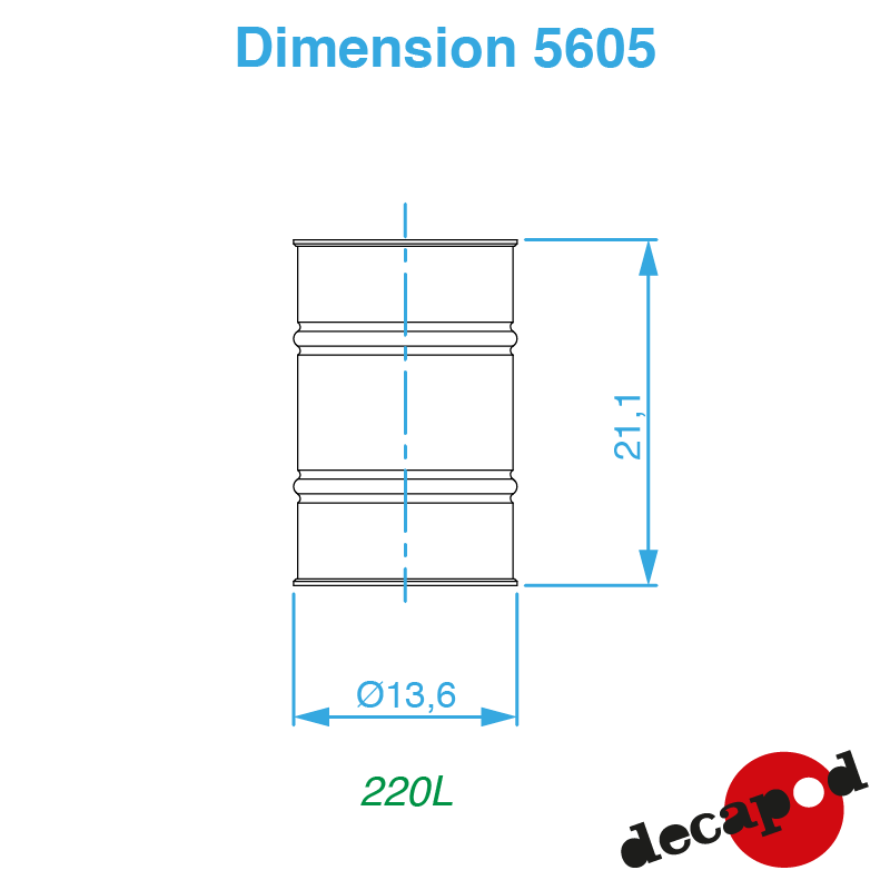 Metal barrels (4 pcs) 0 Decapod 5605 - Maketis