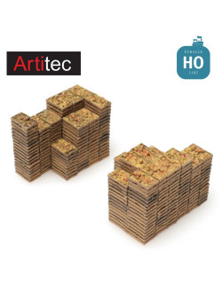 Chargement de caisses de fruits (25 x 13 mm + 25 x 20 mm) HO Artitec 28.121 - Maketis