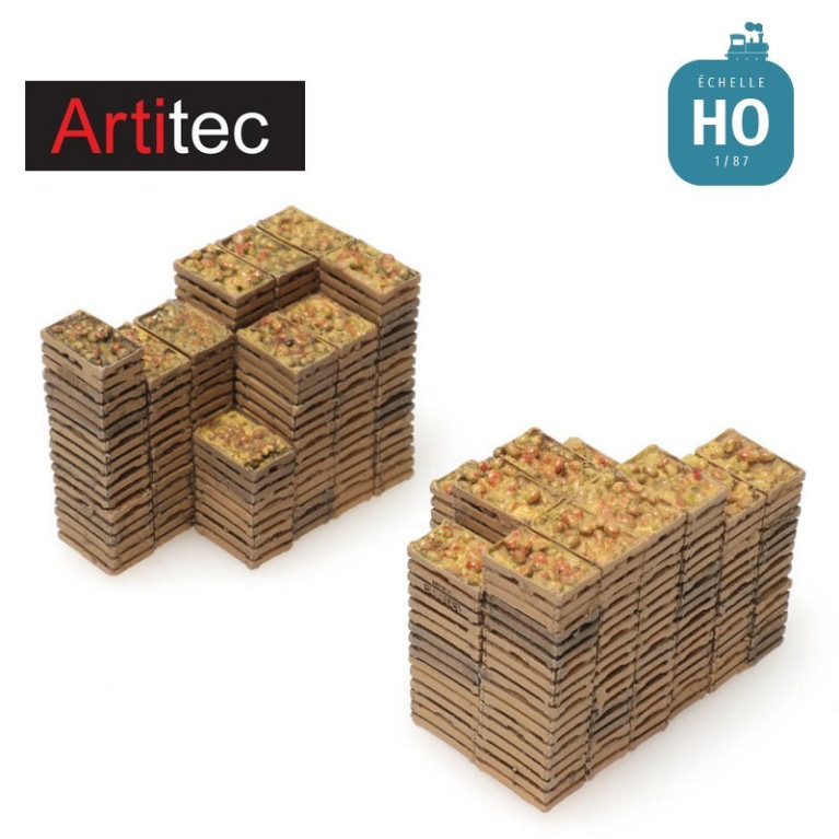 Chargement de caisses de fruits (25 x 13 mm + 25 x 20 mm) HO Artitec 28.121 - Maketis Chargement de caisses de fruits (25 x 13 mm + 25 x 20 mm) HO Artitec 28.121 - Maketis