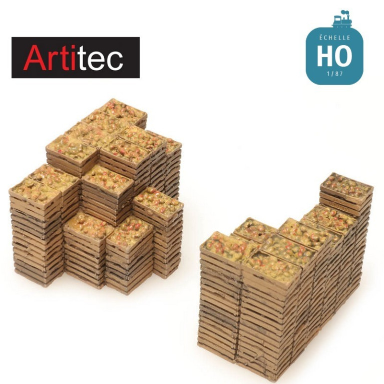 Chargement de caisses de fruits (25 x 13 mm + 25 x 20 mm) HO Artitec 28.121 - Maketis Chargement de caisses de fruits (25 x 13 mm + 25 x 20 mm) HO Artitec 28.121 - Maketis