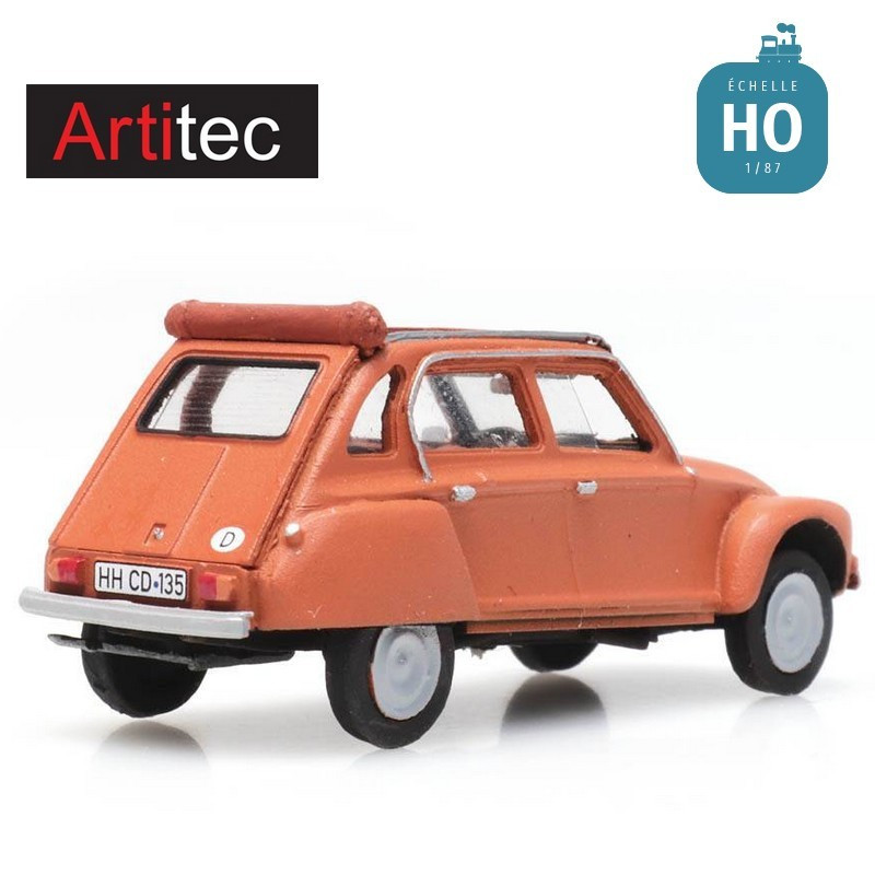 Citroën Dyane orange toit ouvert HO Artitec 387.438 - Maketis