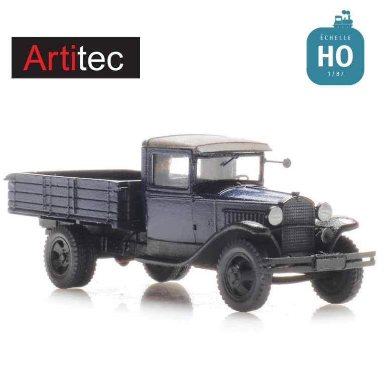 Ford modèle AA bleu foncé avec benne HO Artitec 387497 - Maketis