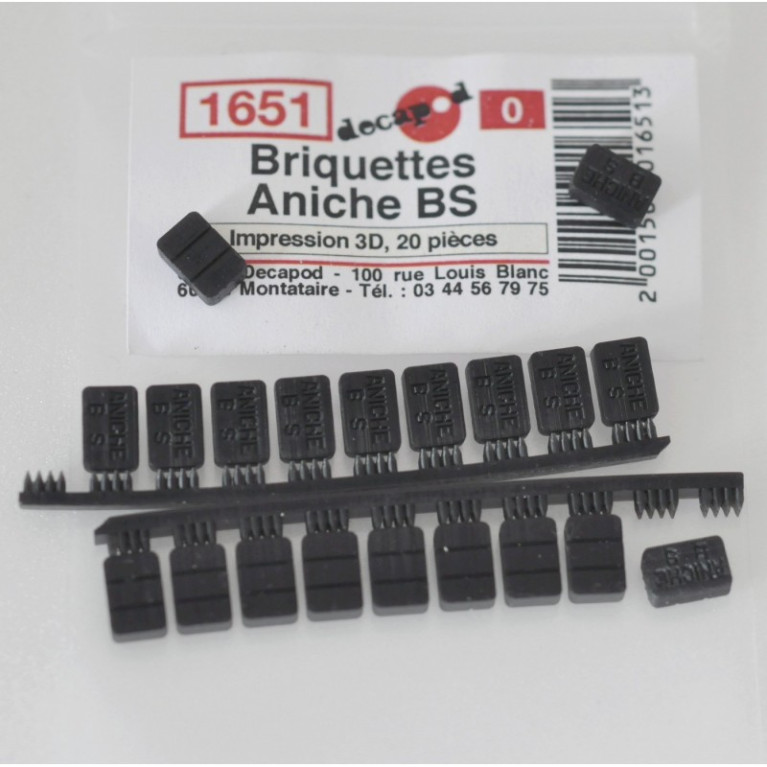 Briquettes Aniche BS (20 pcs) O Decapod 1651 - Maketis Briquettes Aniche BS (20 pcs) O Decapod 1651 - Maketis