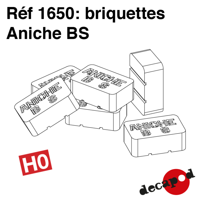 Briquettes Aniche BS (40 pcs) HO Decapod 1650 - Maketis Briquettes Aniche BS (40 pcs) HO Decapod 1650 - Maketis