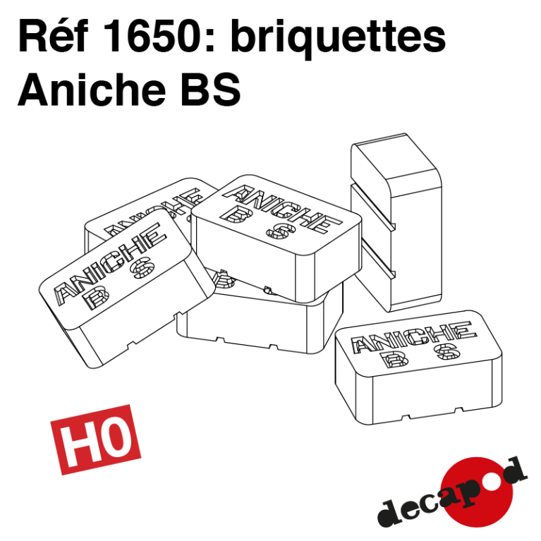 Briquettes Aniche BS (40 pcs) HO Decapod 1650 - Maketis