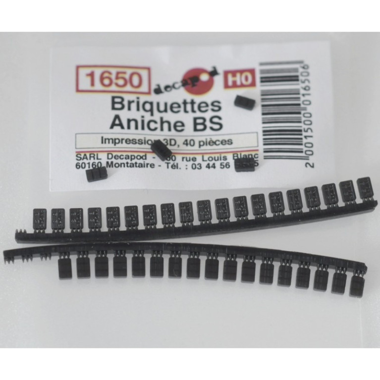 Briquettes Aniche BS (40 pcs) HO Decapod 1650 - Maketis Briquettes Aniche BS (40 pcs) HO Decapod 1650 - Maketis
