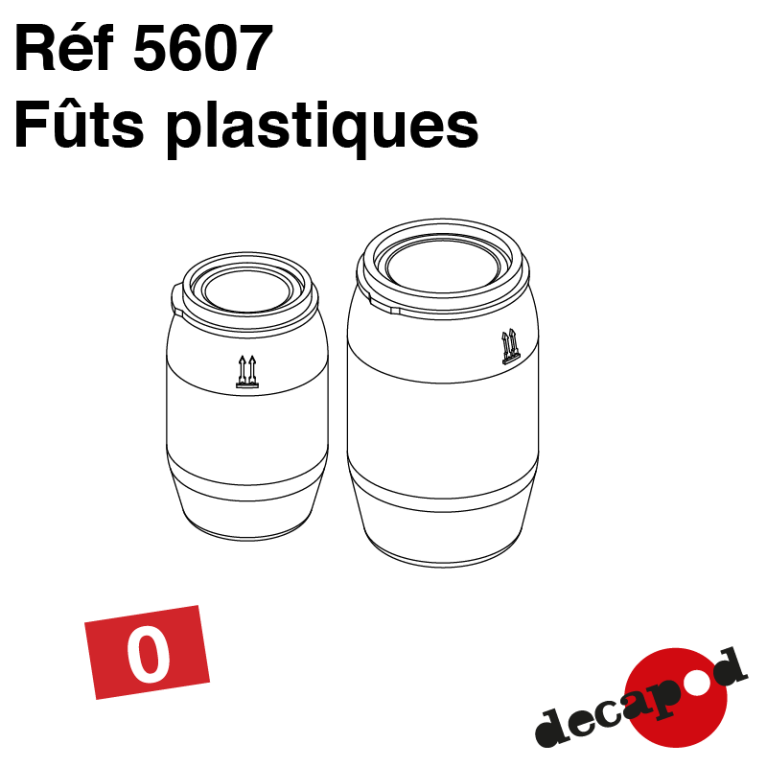 Fûts plastiques (4 pcs) O Decapod 5607 - Maketis