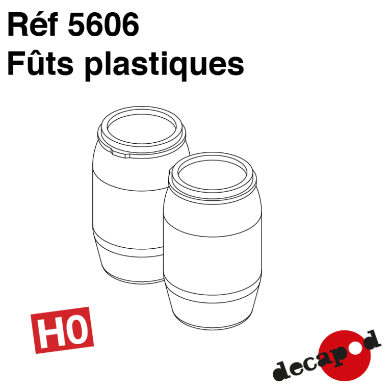 Fûts plastiques (6 pcs) HO Decapod 5606 - Maketis Fûts plastiques (6 pcs) HO Decapod 5606 - Maketis