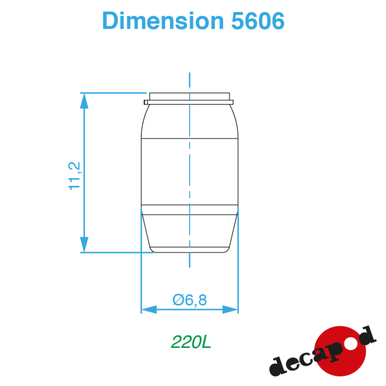 Fûts plastiques (6 pcs) HO Decapod 5606 - Maketis Fûts plastiques (6 pcs) HO Decapod 5606 - Maketis