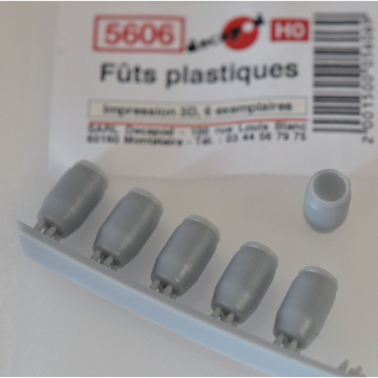 Fûts plastiques (6 pcs) HO Decapod 5606 - Maketis Fûts plastiques (6 pcs) HO Decapod 5606 - Maketis