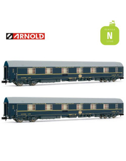 Coffret 2 Wagons-lits T2 DB/CIWL EP IV N Arnold HN4341 - Maketis