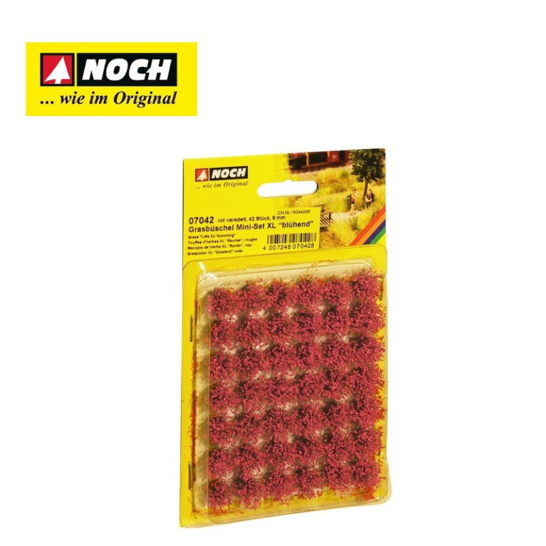 Touffes d'herbe XL "En fleurs" 9 mm (42 pcs) Noch 07042 - Maketis