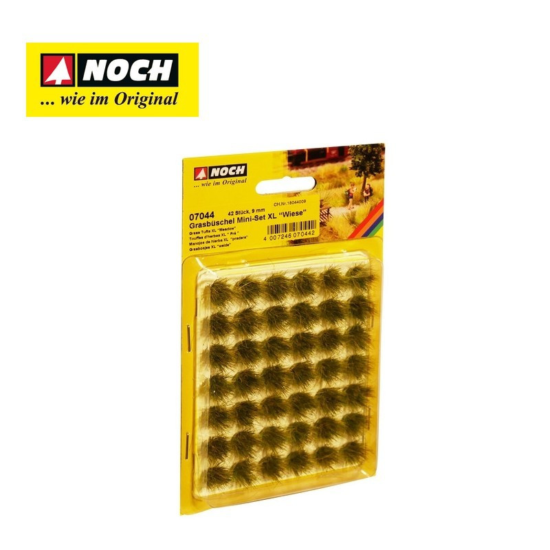 Touffes d'herbe XL "Pré" 9 mm (42 pcs) Noch 07044 - Maketis