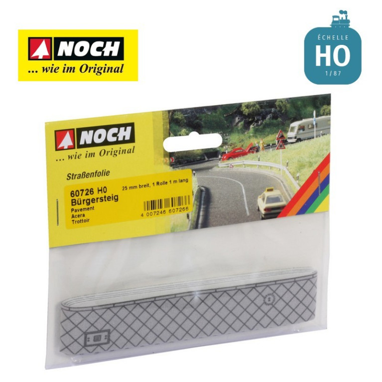 Bande de Trottoir 100 x 2,5 cm HO Noch 60726 - Maketis Bande de Trottoir 100 x 2,5 cm HO Noch 60726 - Maketis