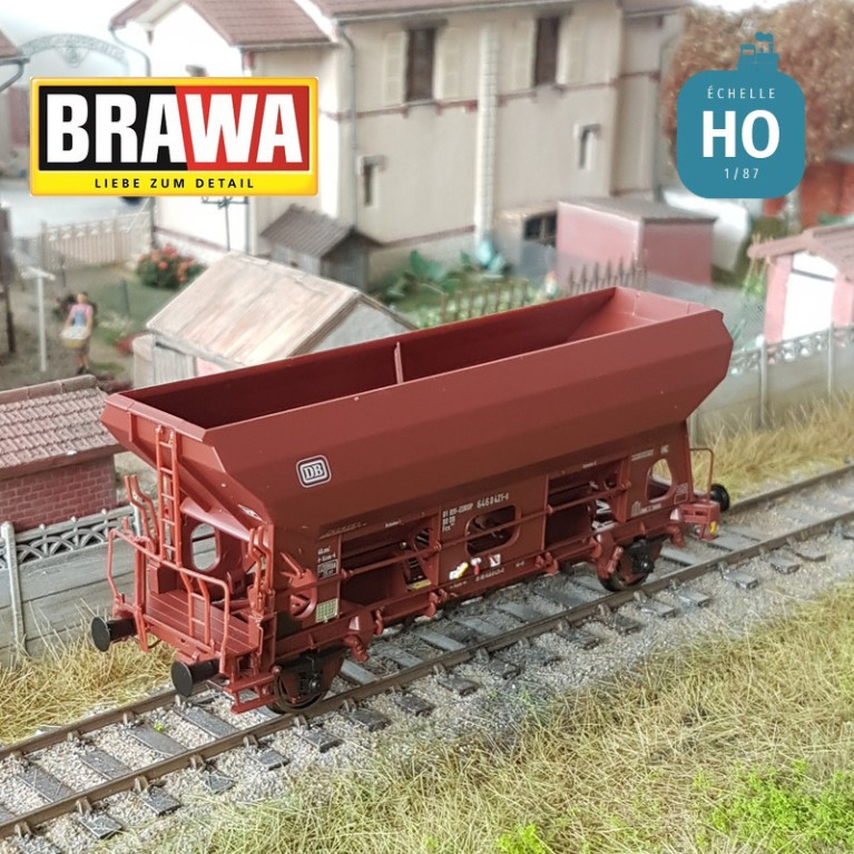 Wagon trémie à essieux Fcs 092 DB Ep V HO Brawa 49539 - Maketis