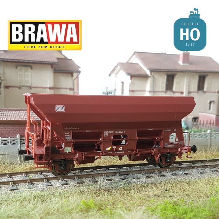 Wagon trémie à essieux Fcs 092 DB Ep V HO Brawa 49539 - Maketis