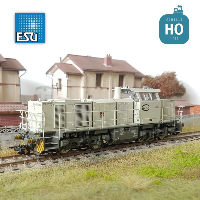 Locomotive diesel G1000 1487 ECR Ep VI Digital sonore HO ESU 31304 - Maketis