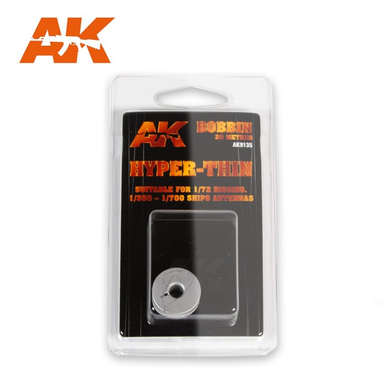 Bobine de gréement élastique hyper-fine AK Interactive 1/72 AK9135 - Maketis Bobine de gréement élastique hyper-fine AK Interactive 1/72 AK9135 - Maketis
