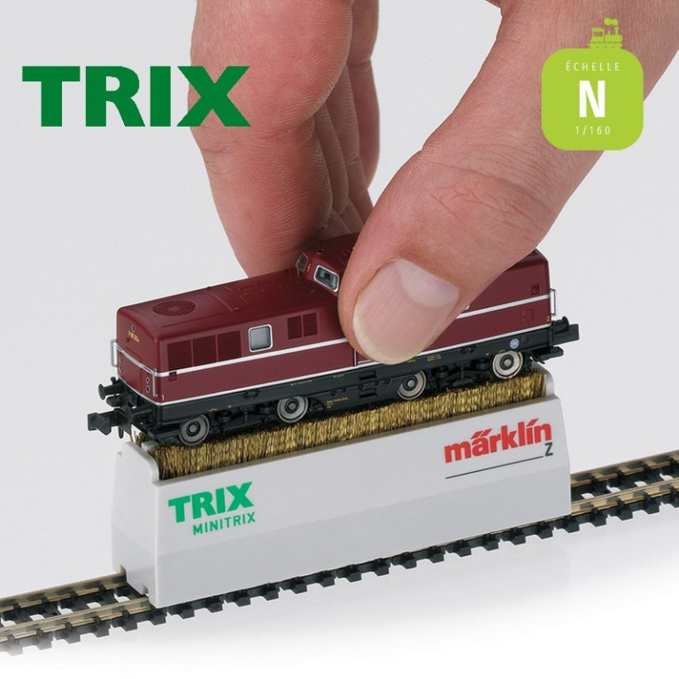 Brosse de nettoyage pour roues de locomotive HOe, N ou Z Trix 66623