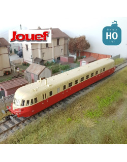 Autorail Diesel ABJ 2 SNCF Rouge/Beige toit beige EP III Digital son HO Jouef HJ2408S - Maketis