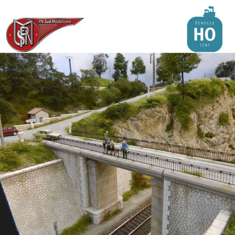 Concrete road bridge H0 PN Sud Modelisme 8701 - Maketis