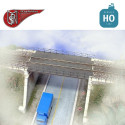 Single lane, right abutment steel deck bridge H0 PN Sud Modelisme 8702 - Maketis