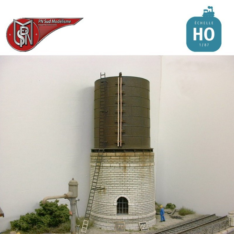 Stone water tower (200 m3) in kit H0 PN Sud Modelisme 8712 - Maketis