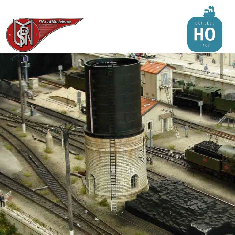 Stone water tower (200 m3) in kit H0 PN Sud Modelisme 8712 - Maketis