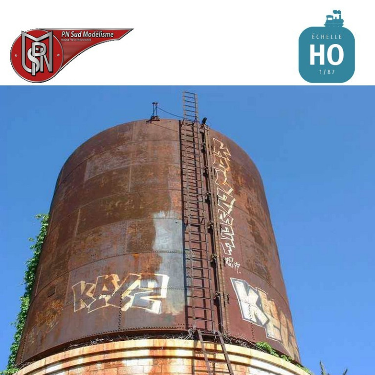 Stone water tower (200 m3) in kit H0 PN Sud Modelisme 8712 - Maketis