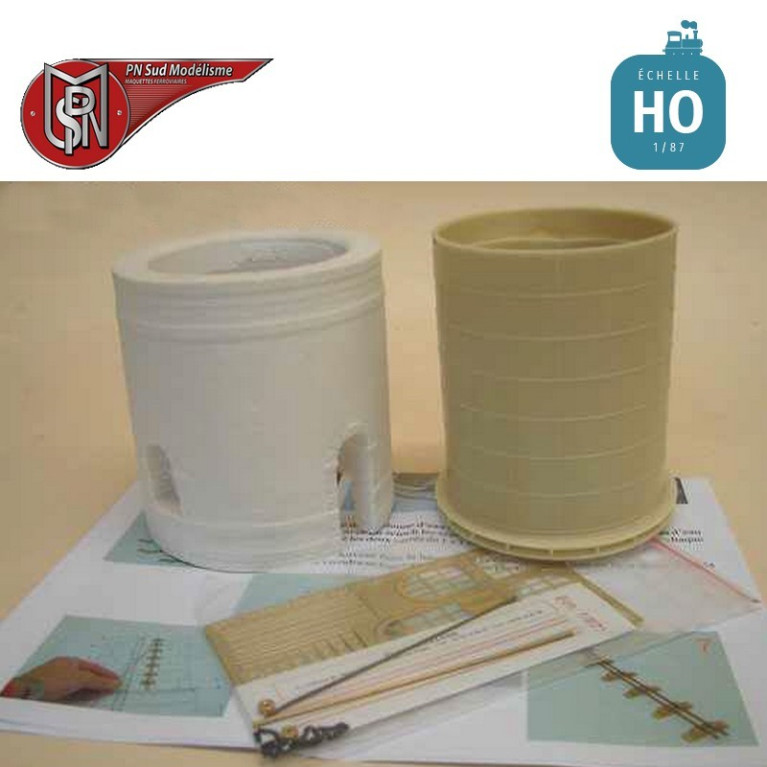 Plastered water tower (200 m3) H0 PN Sud Modelisme 8713 - Maketis