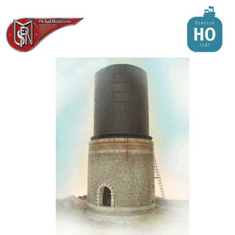 Plastered water tower (200 m3) H0 PN Sud Modelisme 8713 - Maketis