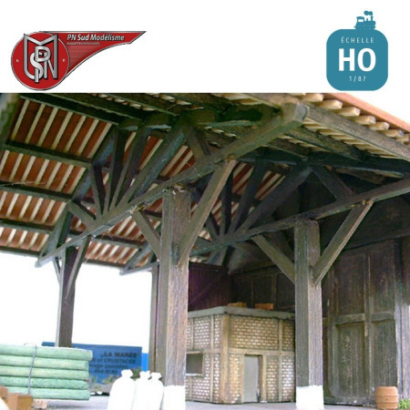 Old wooden goods shed H0 PN Sud Modelisme 8714 - Maketis