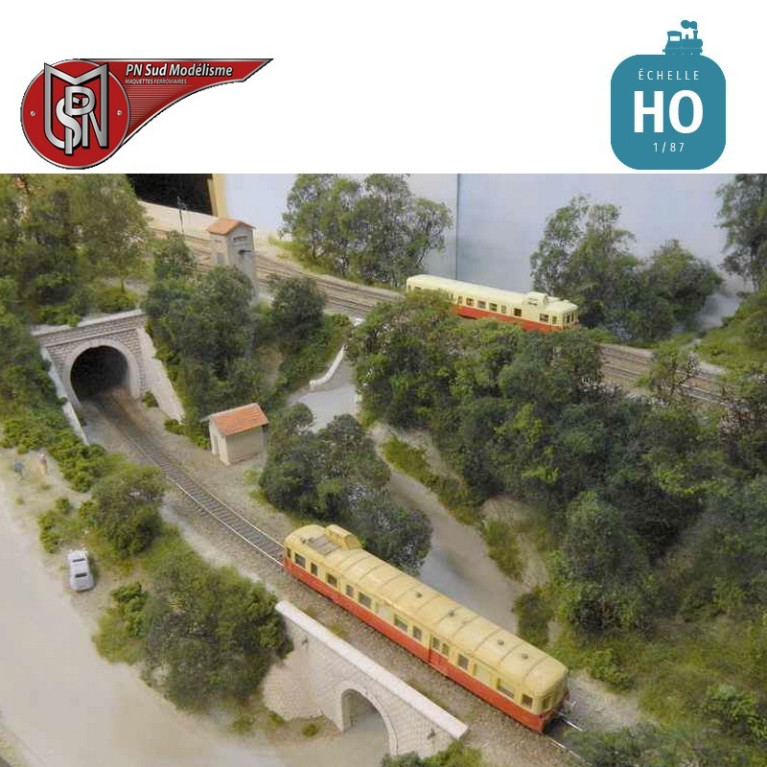 Entrée de tunnel une voie HO PN Sud Modélisme 8715 - Maketis