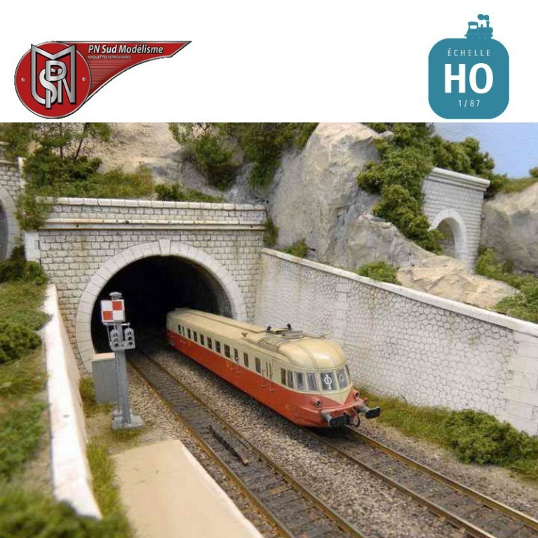 Entrée tunnel double voie HO PN Sud Modélisme 8716 - Maketis