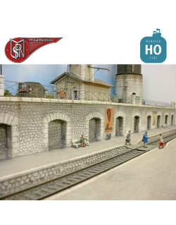Retaining wall with three niches PN Sud Modelisme 8722