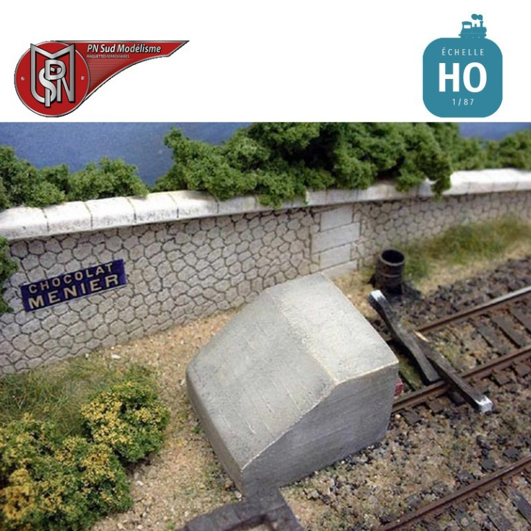 Heurtoir en Béton (2 pcs) SNCF HO PN Sud Modélisme 8724 - Maketis