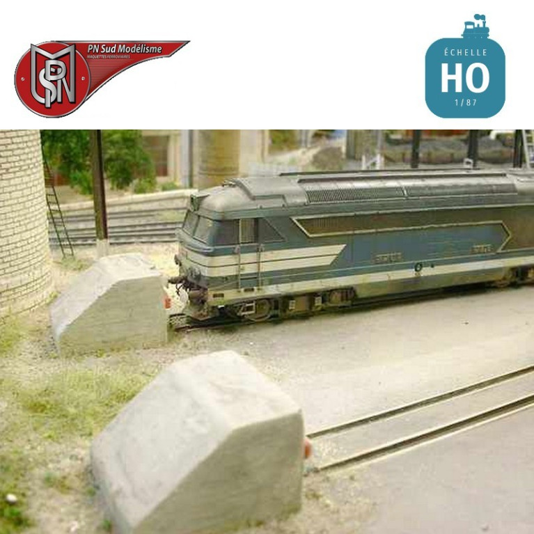 Heurtoir en Béton (2 pcs) SNCF HO PN Sud Modélisme 8724 - Maketis