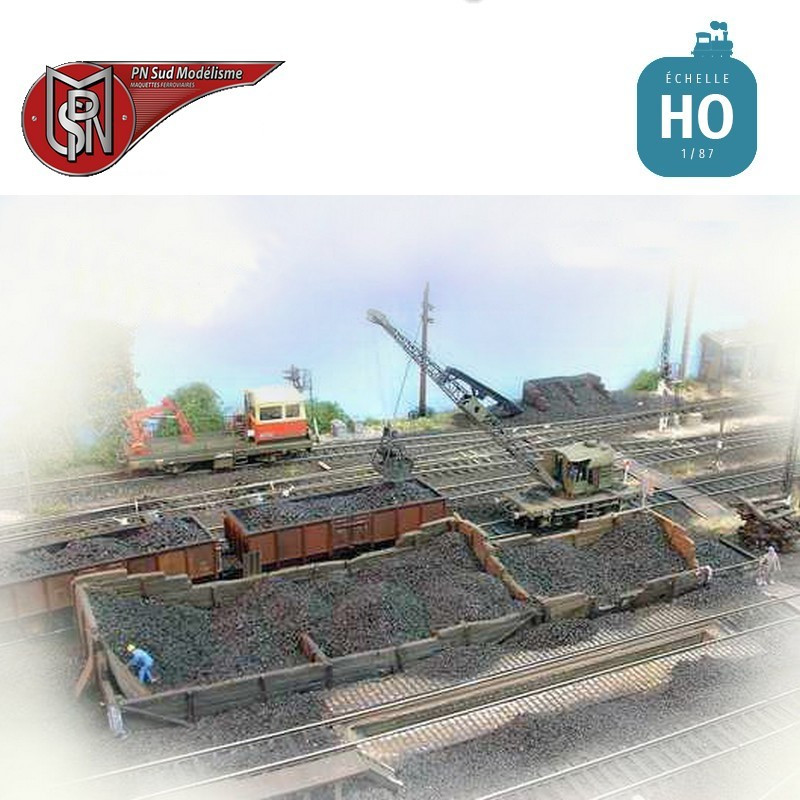 Coal yard plus pit (2 pcs) H0 PN Sud Modelisme 8725 - Maketis