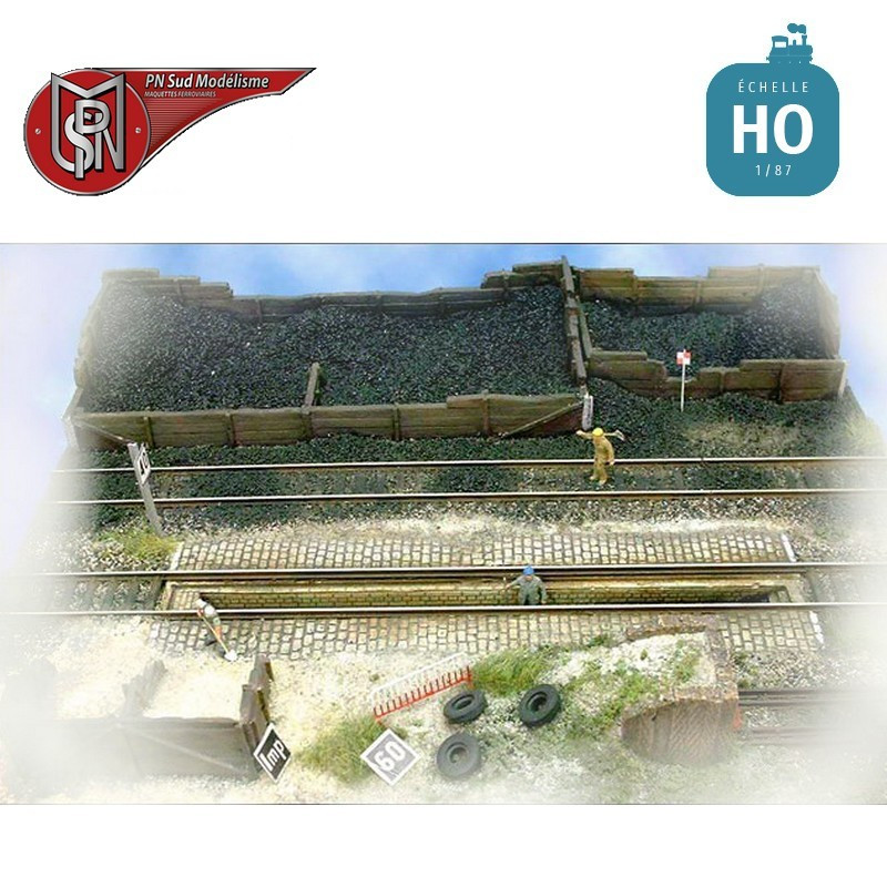 Coal yard plus pit (2 pcs) H0 PN Sud Modelisme 8725 - Maketis