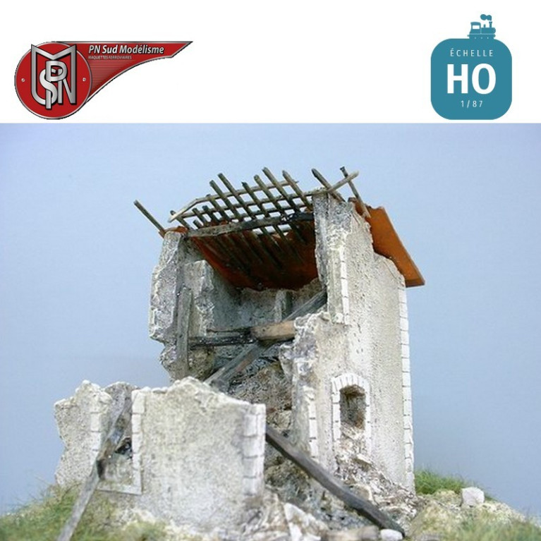 Ruined house H0 PN Sud Modelisme 8743 - Maketis