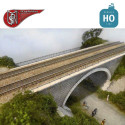 Pont à culée perdue 2 voies HO PN Sud Modélisme 8753 - Maketis