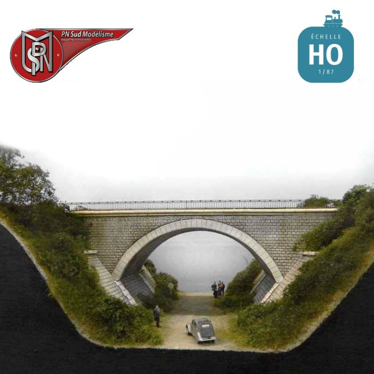 2 lane lost abutment bridge H0 PN Sud Modelisme 8753 - Maketis