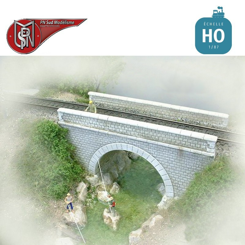 Petit Pont 1 voie HO PN Sud Modélisme 8762 - Maketis